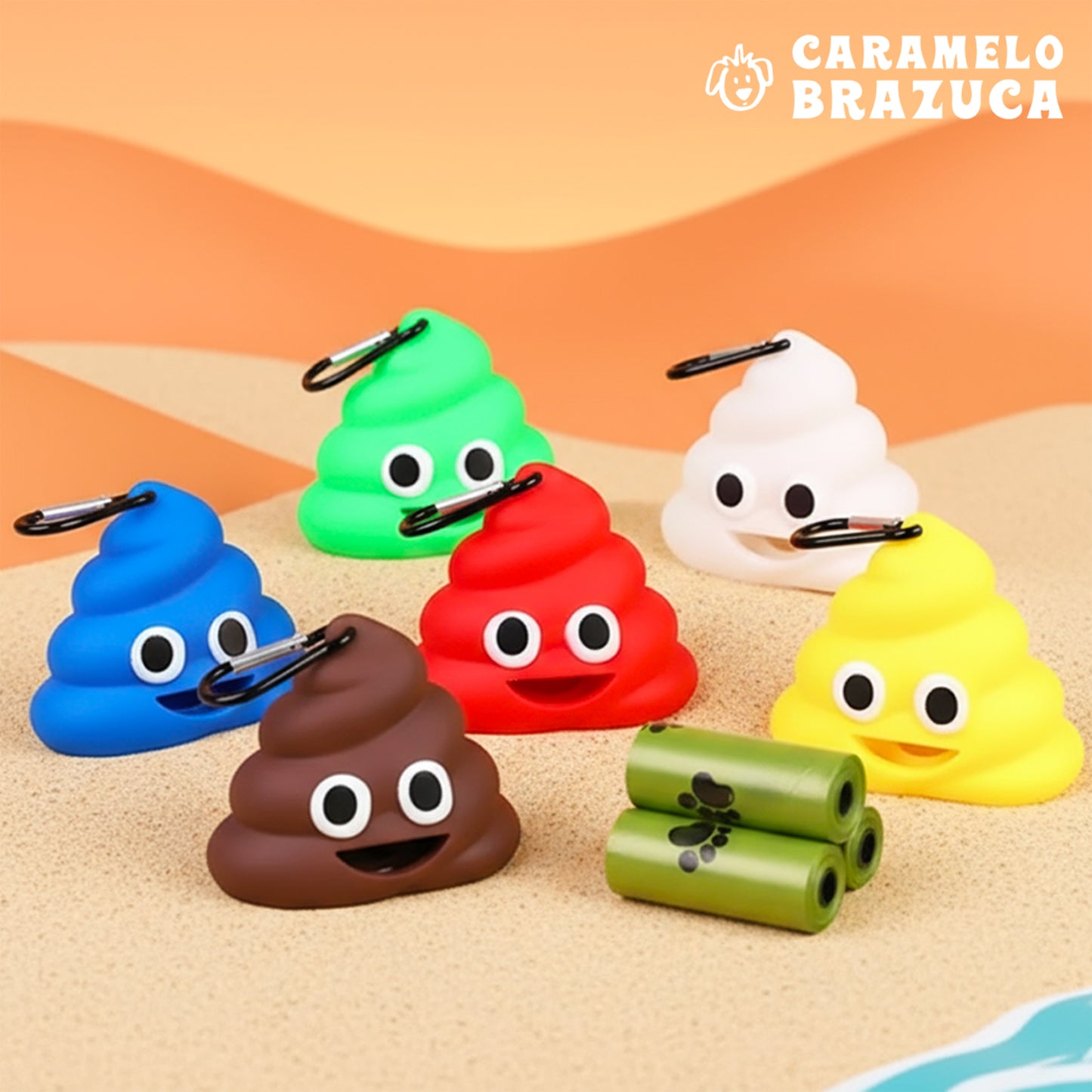 Cata Caca Emoji de Cocô - Azul