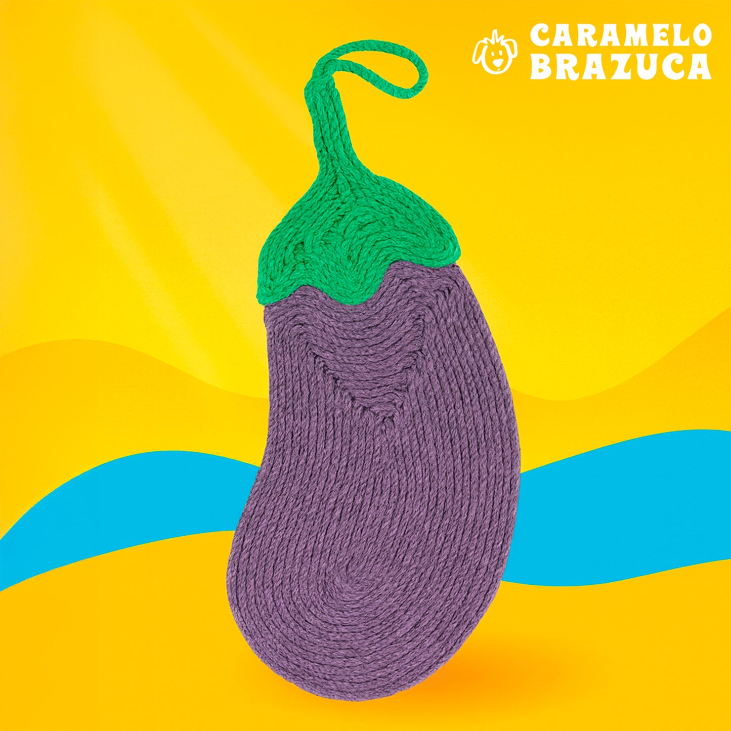 Arranhador de Sisal para Gatos em Formato de Berinjela