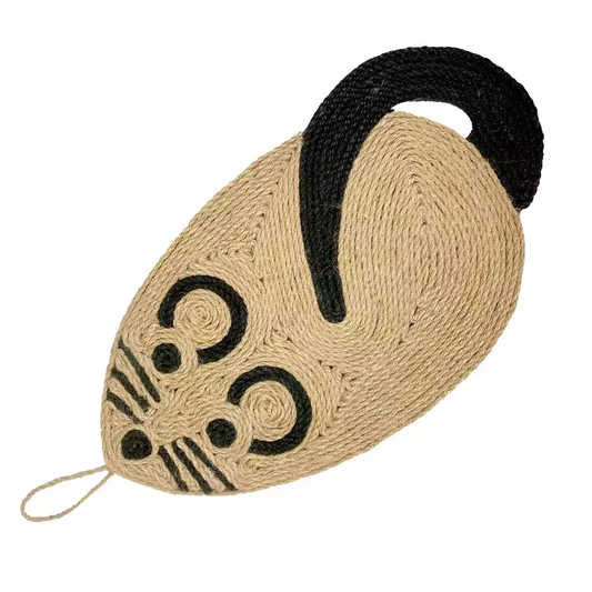 Arranhador de Sisal para Gatos em Formato de Ratinho - Diversão e Proteção