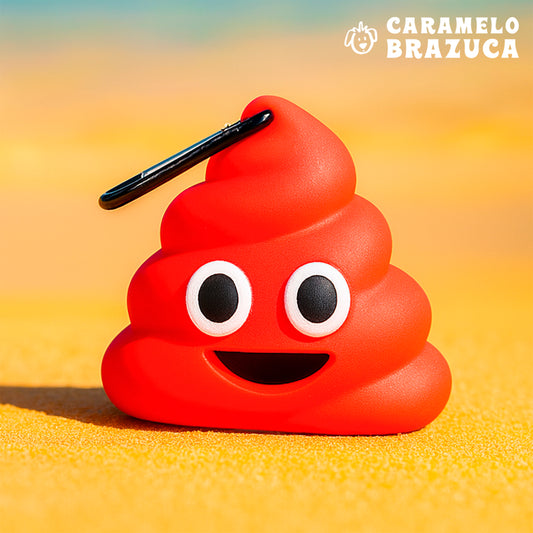 Cata Caca Emoji de Cocô - Vermelho