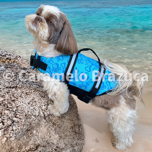 Colete Salva-Vidas Pet para Cães Cor Azul